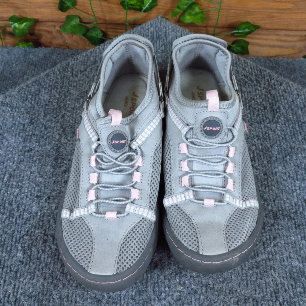J Sport Tahoe Encore Women Walking Hiking Shoe Size 6 Water Ready Gray Pink